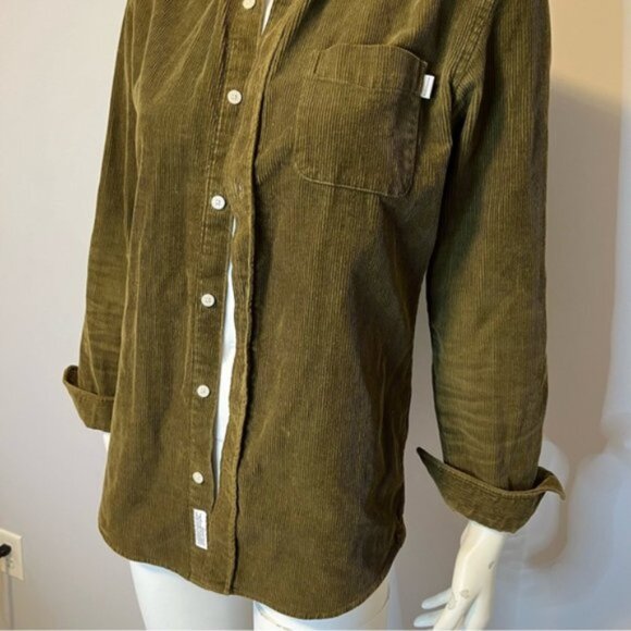 Frank And Oak Organic Cotton Corduroy Oversized Shirt in Brown Size XS - Picture 4 of 13